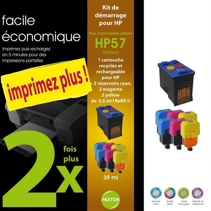 Paxton cartouche I refill HP 57 + dosettes   Achat / Vente CARTOUCHE