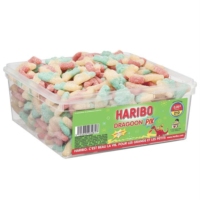 210 pièces   Achat / Vente CONFISERIE DE SUCRE HARIBO Dragoon Pik 210