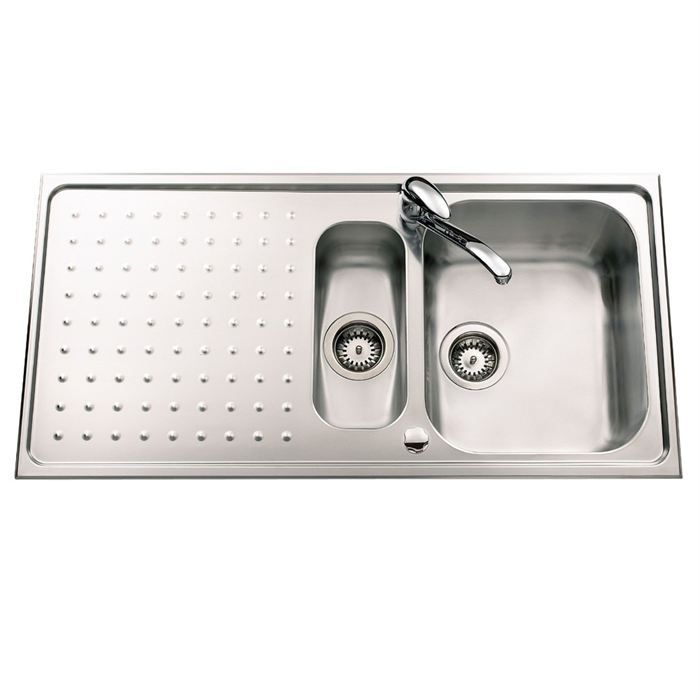 Evier GALA 1,5 bac + 1 égouttoir Inox lisse   Achat / Vente LAVABO