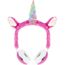 Dgl Toys Casque Audio Enfant Peluche Licorne Rose