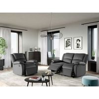 FAUTEUIL RELAX Fauteuil relaxation - Simili gris - Style co FAUTEUIL RELAX Fauteuil relaxation - Simili gris - Style co