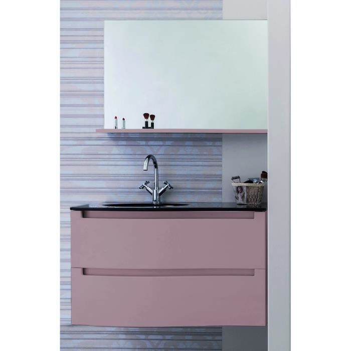 ITALO Salle de bain complète en bois simple vasque L 91 cm - Taupe ... ITALO Salle de bain complète en bois simple vasque L 91 cm - Taupe ...