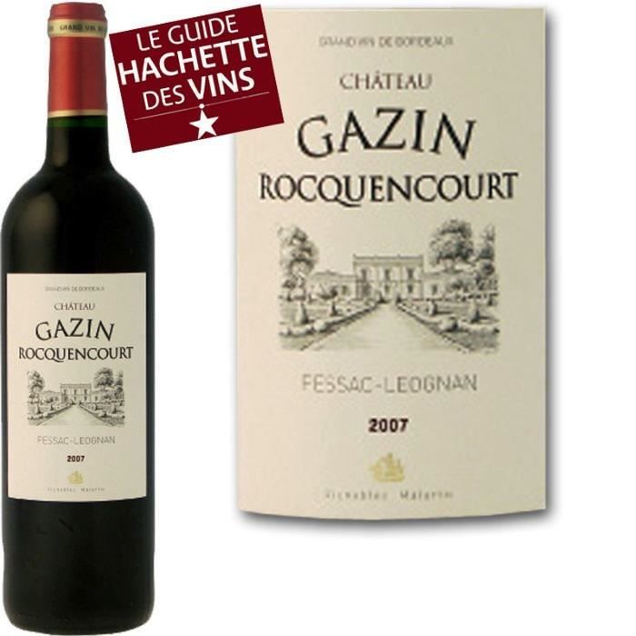 Château Gazin Rocquencourt Pessac Léognan 2007   Achat / Vente VIN