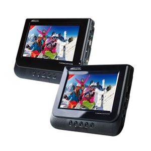 TAKARA VRT177 Lecteur DVD Portable - Double Écran - Port USB - Noir TAKARA VRT177 Lecteur DVD Portable - Double Écran - Port USB - Noir