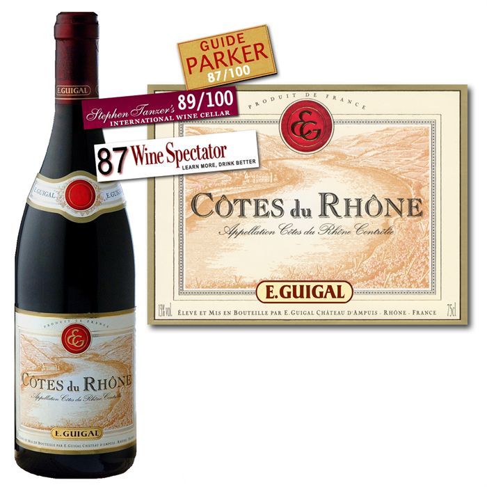 Rhône   87/100 Parker   87/100 Wine Spectator   89/100 Stephen Tanzer