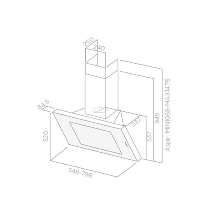  ELEKTRA - Hotte design - Evacuation et recyclage2
