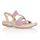 Sandales à talon rose