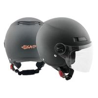 CASQUE MOTO SCOOTER SKA-P Casque Jet 1LH Urban Noir Mat CASQUE MOTO SCOOTER SKA-P Casque Jet 1LH Urban Noir Mat