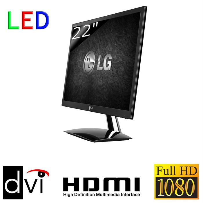 Ecran LED 22 Full HD   Temps de réponse 5ms   Luminosité 205cd/m² 