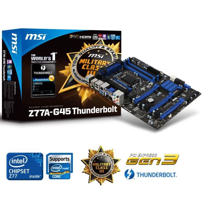 MSI Z77A G45 THUNDERBOLT   Achat / Vente CARTE MERE MSI Z77A G45