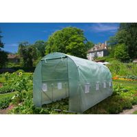 SERRE DE JARDINAGE Serre de jardin tunnel 450x200x200cm - Vert transl SERRE DE JARDINAGE Serre de jardin tunnel 450x200x200cm - Vert transl