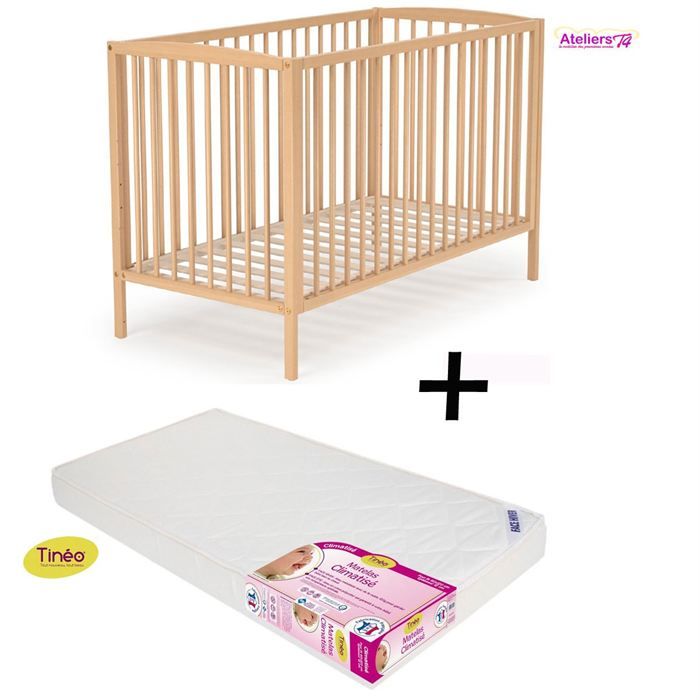 Ensemble Lit Naturel 60x120cm + matelas Babyclim   Achat / Vente LIT