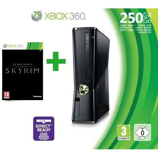 XBOX 360 250Go + MANETTE SANS FIL + SKYRIM   Achat / Vente XBOX 360