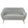 CANAPÉ - SOFA - DIVAN HILDA Canapé droit fixe 2 places - Tissu gris - Sc CANAPÉ - SOFA - DIVAN HILDA Canapé droit fixe 2 places - Tissu gris - Sc