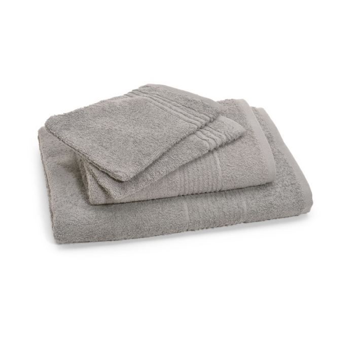 Lot 1 drap+1 serv.+2 gants BIO Gris 450 gr   Achat / Vente PARURE DE