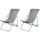 BEAU RIVAGE Set de 2 chaises relax de jardin Ibisc