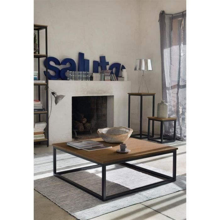 Supérieur Table Basse Facto #2: TABLE BASSE FACTO Table Basse Carrée Style Industriel Pieds En Supérieur Table Basse Facto #2: TABLE BASSE FACTO Table Basse Carrée Style Industriel Pieds En