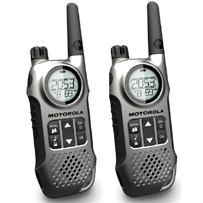 Paire de Talkie Walkies   8 canaux   121 codes   Mains libres