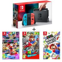 CONSOLE NINTENDO SWITCH Console Nintendo Switch Néon + Super Mario Party + CONSOLE NINTENDO SWITCH Console Nintendo Switch Néon + Super Mario Party +