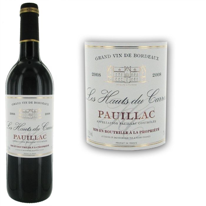 du Carras 2008   Achat / Vente VIN ROUGE Pauillac Hauts du Carras 2008