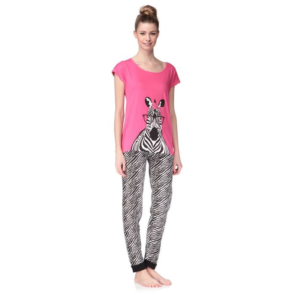 BRONZINI Pyjama Femme Fushia noir et gris Achat / Vente