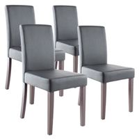 CHAISE CLARA Lot de 4 Chaises de salle à manger grises CHAISE CLARA Lot de 4 Chaises de salle à manger grises