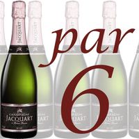 CHAMPAGNE Jacquart Brut Rosé "Mosaïque" (Caisse de 6 bouteil CHAMPAGNE Jacquart Brut Rosé "Mosaïque" (Caisse de 6 bouteil