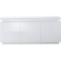 BUFFET - BAHUT ODYSSEE Buffet bas LED contemporain blanc laqué br BUFFET - BAHUT ODYSSEE Buffet bas LED contemporain blanc laqué br