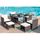 Salon de jardin Carioca 4 fauteuils et 2 poufs en