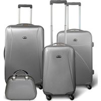 SET DE VALISES KINSTON Set 3 valises 4 roues + Vanity Gris clair SET DE VALISES KINSTON Set 3 valises 4 roues + Vanity Gris clair