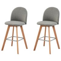 TABOURET DE BAR ELIAS Lot de 2 tabourets de bar en bois hêtre mass TABOURET DE BAR ELIAS Lot de 2 tabourets de bar en bois hêtre mass