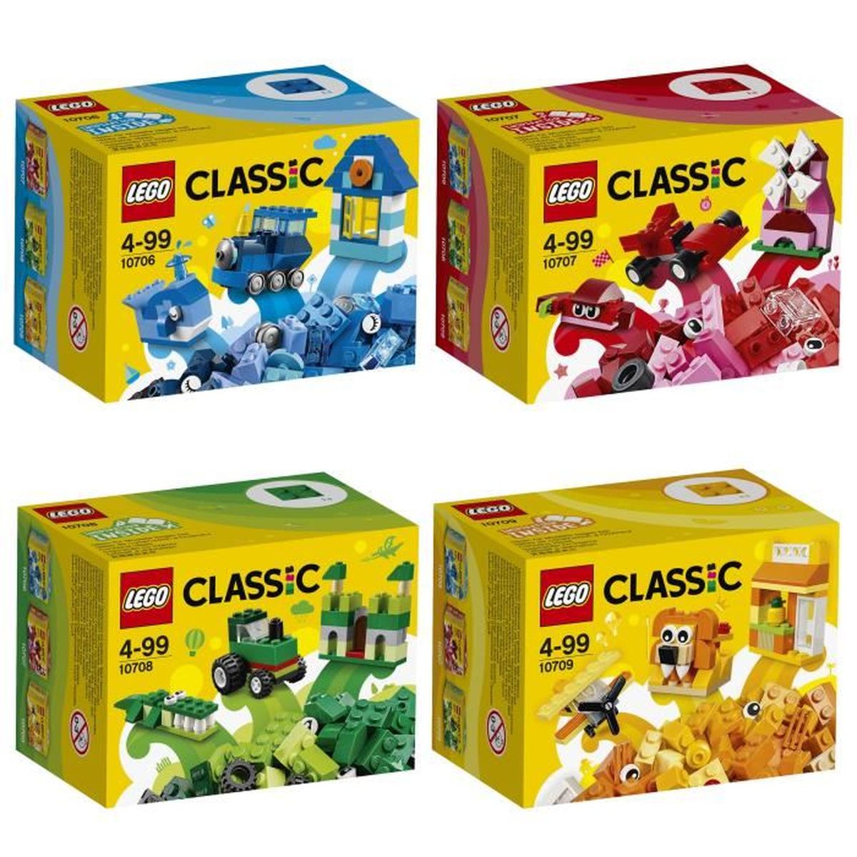 ASSEMBLAGE CONSTRUCTION Pack de 4 ensembles LEGO Classic