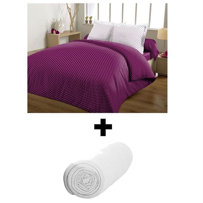 CASATXU Pack Housse Couette + Drap Housse + Taies   Achat / Vente PACK