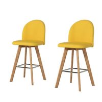 TABOURET DE BAR ELIAS Lot de 2 tabourets de bar en bois hêtre mass TABOURET DE BAR ELIAS Lot de 2 tabourets de bar en bois hêtre mass