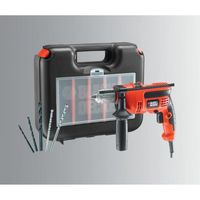 PERCEUSE BLACK & DECKER Perceuse à percussion 710W + accs PERCEUSE BLACK & DECKER Perceuse à percussion 710W + accs