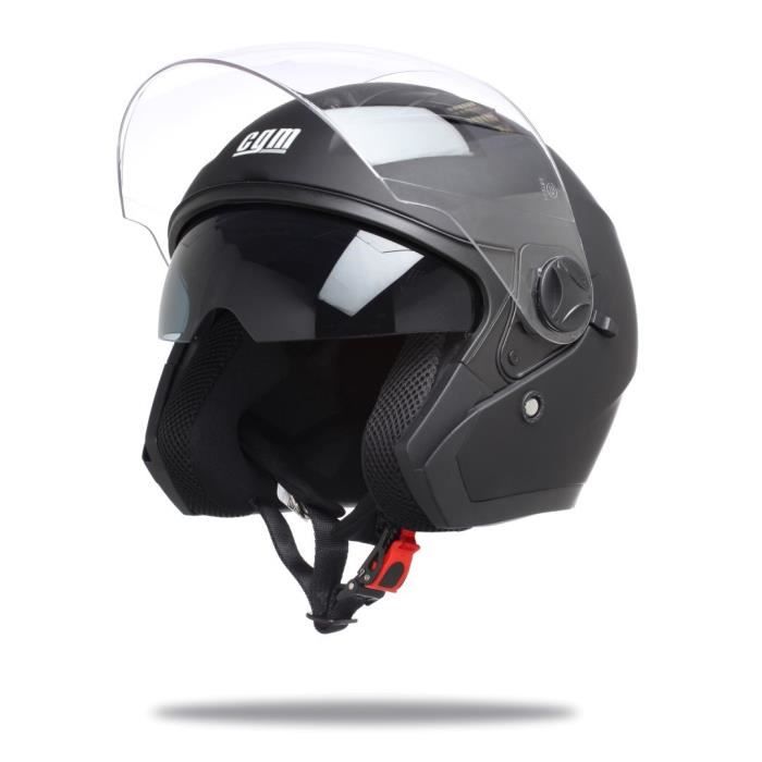 Cgm Casque Jet 130a Oslo Noir Mat Achat Vente Casque Moto