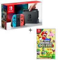 CONSOLE NINTENDO SWITCH Pack Nintendo Switch Néon + New Super Mario Bros U CONSOLE NINTENDO SWITCH Pack Nintendo Switch Néon + New Super Mario Bros U