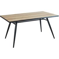 TABLE À MANGER SEULE Table à manger - De 6 à 8 personnes - Métal noir l TABLE À MANGER SEULE Table à manger - De 6 à 8 personnes - Métal noir l