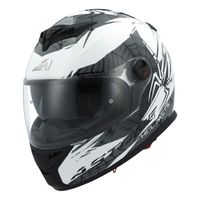 CASQUE MOTO SCOOTER ASTONE Casque Intégral GT800 Spider Blanc et Noir CASQUE MOTO SCOOTER ASTONE Casque Intégral GT800 Spider Blanc et Noir