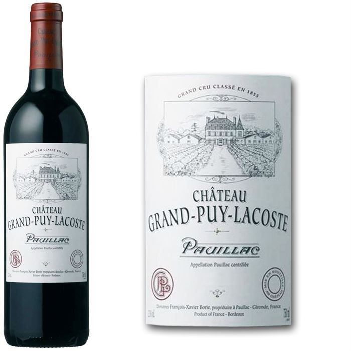 Château Grand Puy Lacoste   Millésime 2007   AOC Pauillac   5ème