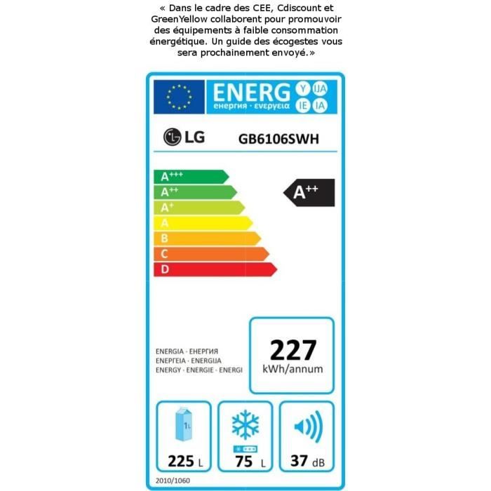  GB6100SWH Réfrigérateur congélateur2