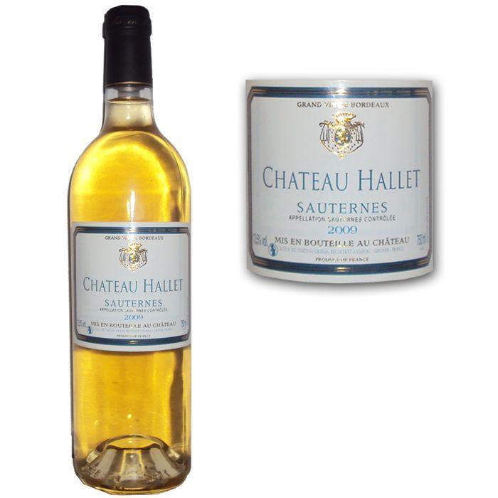 Hallet Sauternes 2009   Achat / Vente VIN BLANC Château Hallet 2009