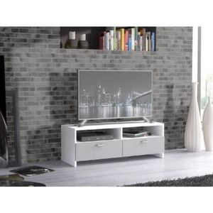 Superb Meuble Bas De Tele #5: MEUBLE TV FINLANDEK Meuble TV HELPPO Contemporain Blanc Et G. U2039u203a Superb Meuble Bas De Tele #5: MEUBLE TV FINLANDEK Meuble TV HELPPO Contemporain Blanc Et G. U2039u203a