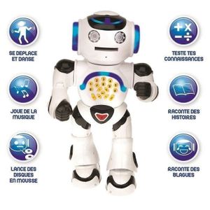 LEXIBOOK Powerman - Robot éducatif interactif pour Jouer Et Apprendre, Danse, Joue De La Musique, Quiz Éducatifs, Lance des Disques LEXIBOOK Powerman - Robot éducatif interactif pour Jouer Et Apprendre, Danse, Joue De La Musique, Quiz Éducatifs, Lance des Disques