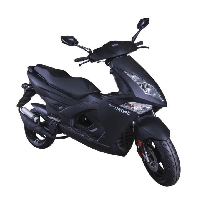 Scooter DRAFT   Coloris  noir mat   Cylindrée 50 cm3   2 temps