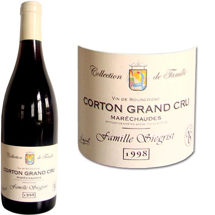 Famille Siegrist Corton Marechaudes 1998   Achat / Vente VIN ROUGE