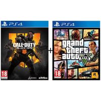 JEU PS4 Pack 2 jeux PS4 : Call of Duty Black OPS 4 + GTA V JEU PS4 Pack 2 jeux PS4 : Call of Duty Black OPS 4 + GTA V