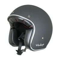 CASQUE MOTO SCOOTER AMX Casque Jet Vintage Noir Mat CASQUE MOTO SCOOTER AMX Casque Jet Vintage Noir Mat