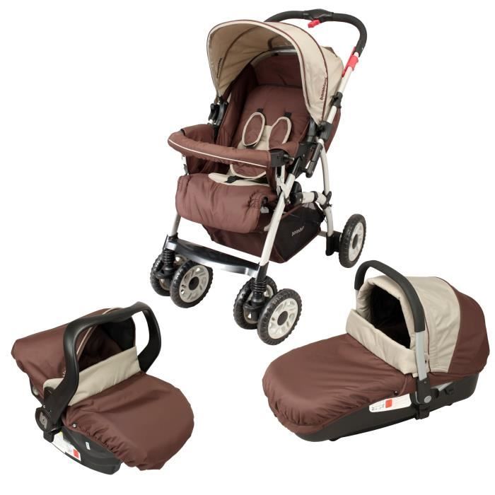 BAMBISOL Poussette Combinée Trio réversible illico Pluton