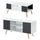 BABETTE Ensemble table basse gris anthracite et bl